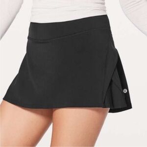Lululemon Play Off The Pleats Skirt Skort Black Size 12
